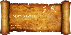 Fogas Vivien névjegykártya